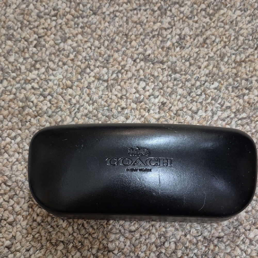 Coach Glossy Black Hard Eyeglass Case